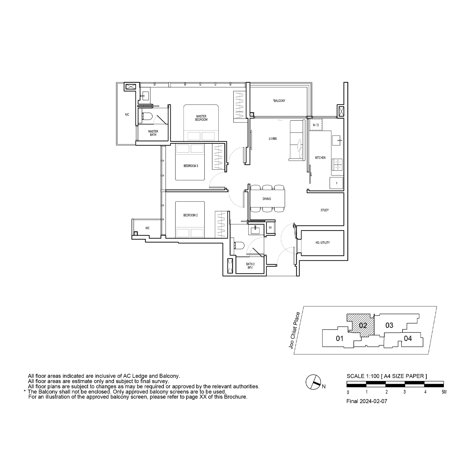 3+S Floor Plan
